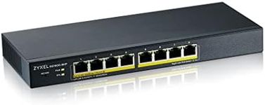 Zyxel 8-Port Gigabit PoE Switch | Smart Managed | Desktop / Wall Mount and Fanless Design | 8 PoE+ Ports with a Budget of 70W | VLAN, IGMP, QoS [GS1900-8HP]