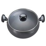 Prestige Hard Anodised Cookware Lifetime Induction Base Sauce Pan, 24cm, Black, Aluminium