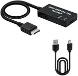 Mcbazel HDMI Adapter for PS2/PS1, for PS1/PS2 to HDMI Adapter Converter Support 4:3/16:9 Screen Aspect Rtio Switch and Switching 480p/720p Resolution