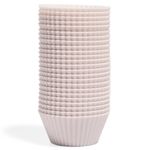 The Silicone Kitchen Reusable Silicone Baking Cups, Non-Toxic, BPA Free, Dishwasher Safe, Mini, 24 Pack, Designer White