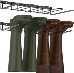 DegMongee Wader Hangers - 4 Pair Hanging Boot Rack - Great for Work Boots, Cowboy Boots, and Waders - Garage Shoe Storage - Shoe Organizer for Entryway