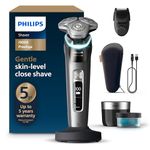 Philips Shaver i9000 Prestige, Wet & Dry Electric Shaver, Dark Slate, Razor with Skin IQ Technology, Triple Lift & Cut System, 360 Rotating Dual SteelPrecision Blades, Beard Styler, Model XP9202/33