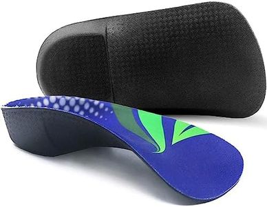 Arch Support Insoles for Women and Men, 3/4 Plantar Fasciitis Insoles Orthoic Inserts for Flat Feet, Over-Pronation, Heel Pain Relief, Orthotic Shoe Insoles with High Arch for Running, Walking, L