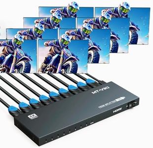 MT-VIKI 4K60Hz HDMI Splitter 1 in 8 Out Gleichzeitig HDMI Verteiler 8 Monitore Mirror 1x8 EDID HDCP 2.2 4:4:4 40m Langstreckenübertragung