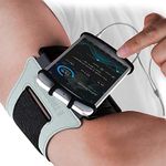 E Tronic Edge Rotatable Running Armband Cell Phone Holder for Running or Walking - Universal Phone Arm Bands for iPhone 12 Pro Max 11 X XR & All Android & Samsung Galaxy S9 S8 & Pixel (Reflective)