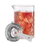 Oggi Stir Cocktail Set, 2-Piece, Clear/Stainless Steel