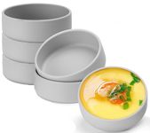 6 Pack Silicone Air Fryer Egg Pan Individual Microwave Egg Cooker Eggwich Egg Bites Molds for Oven Microwave - Grey
