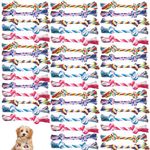 50pcs Dog Tug Toy Rope, Multicolored Puppy Pull Toy for Small Medium Dogs Cotton Dog Teething Toys with 2 Knots Puppy Chew Dental Ropes for Newborn High Active Puppies (5 Styles)