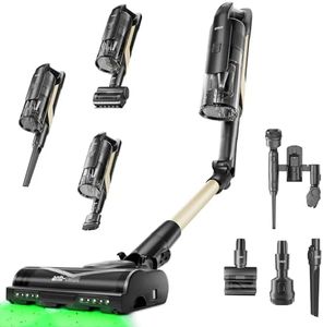 Candy Cordless Stick Vacuum, 650W/250AW Powerful Suction, 100min Runtime, Flexi-Fold Tube, Floor Direction Sensing, LED Headlights, Stick & Handheld Vacuum for Hard Floor, Carpet & Pet Hair, CVS60