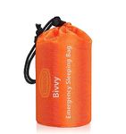 DESCO Emergency Sleeping Bag, Waterproof Lightweight Thermal Bivy Sack, Survival Blanket Bags Portable Nylon Sack for Camping, Hiking, Outdoor Pack of 1