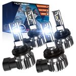 Novsight H11 9005 LED Headlight Bulbs Combo,300% Brightness 6500K Cool White H11/H9/H8 9005/HB3 High and Low Beam LED Kit Bulbs, LED Headlights Fog Lights Plug and Play, Pack of 4