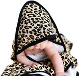 Posh Peanut Hooded Baby Towels for Newborn Children - Baby Bath Towels & Kids Beach Towels with Hood - (40" x 40") (Lana Leopard Tan)