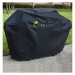 Calish Premium Barbecue Covers Waterproof Heavy Duty Large BBQ Cover Windproof, Anti-UV, Rip-Proof Gas Grill Cover fits Weber BBQ, Char Broil, Outback & more (170x61x117cm, Black)