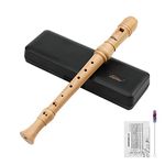 Eastar Soprano German Style Recorder for Beginners Kid, C Key Maple Wood Recorder Instrument 3 Piece with Hard Case, Fingering Chart, Cleaning Kit, ERS-31GM