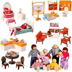 83 Pcs Dollhouse Furniture Doll Hou