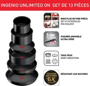 Tefal Ingenio 13-Piece Cookware Set – Non-Stick Stackable Pots & Pans