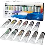 PHOENIX Artist Grade Oil Paint Set 12 Tubes x 40ml (1.35 Oz.) - Large Tubes Oil Painting Colors for Professionals Artists