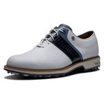 FootJoy Men's Premiere Series-Packard Golf Shoe, White/Navy/Light Blue, 7.5 Wide