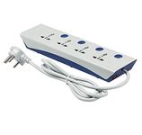 Havells 240 Volts Royal Star Surge Spike Guard with 4 Universal Sockets and Individual Switches (Gray, Blue)