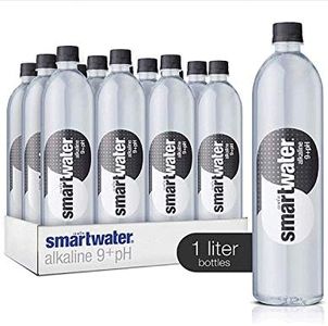 smartwater Alkaline 9+ph, 33.8 Fl Oz Bottles, 12 Count ( Pack of 2 ) Total 24 Count