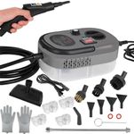 Foandbevi 7 in 1 Handheld Steam Cleaner for Home, 2500W High Pressurized Steamer for Cleaning, 6-Level Multipurpose Steam Cleaner for Car Floor Upholstery Kitchen Bath (Grey)