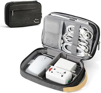 Veki Sac Électronique de Voyage Grande Capacité, Sac de Rangement Câble Multifonctionnel, Imperméable Câble Organisateur pour Disques Durs, Câbles, Chargeur, Téléphoner, USB, Carte SD (Noir)