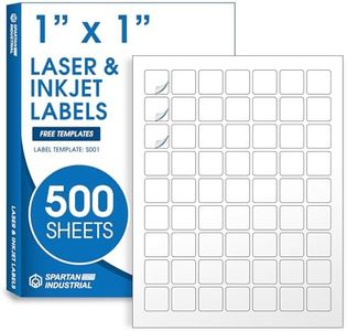 1" X 1" Matte White Printable Labels (500 Sheets, 31500 Stickers)