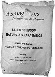 Sal d'Epsom 25 kg, BIO-Source concentrado de magnesio, sal 100% natural, baño y cuidado personal.