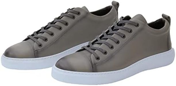 Leif Nelson Zapatillas para hombre, de piel, para tiempo libre, para hombre, para correr, para invierno, verano, antracita, 41 EU