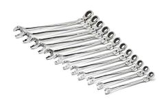 GearWrench 85288 12 Piece Metric X-Beam Flex Head Combination Ratcheting Wrench Set