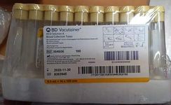 Sri Vishnu Bd Vacutainer Blood Collection Tube Acd Solution A 8.5Ml.16X100Mm-1Box,100