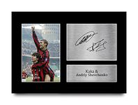 HWC Trading A4 Kaka & Andriy Shevchenko A C Milan Gifts Printed Signed Autograph Picture for Football Fans and Supporters