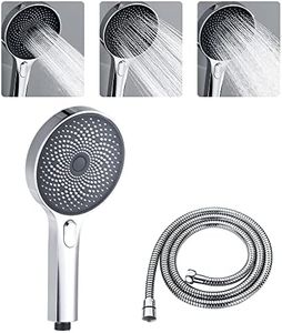 Decaura 3-Mode Handheld Shower Head with 150cm Shower Hose Soft Spray Luxury Massage (Chrome with Hose)