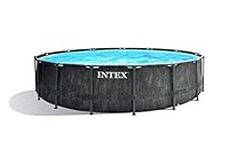 Intex 15 ft x 48-inch Greywood Prism Frame Premium Pool Set