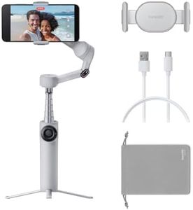 Insta360 Flow 2 Grau, Gimbal für Smartphones – Zusammenklappbarer KI-Smartphone-Gimbal, KI- & Multi-Personen-Tracking, Stativ/Selfie-Stick integriert, Fernsteuerung, für iPhone/Android, Reise