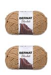 Bernat Blanket Sand Yarn - 2 Pack of 300g/10.5oz - Polyester - 6 Super Bulky - 220 Yards - Knitting/Crochet