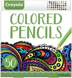 Crayola Colored Pencils For Adults (50ct), Colored Pencil Set for Adult Coloring Books, Coloring Set, Holiday Gift for Teens & Adults [Amazon Exclusive]