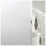 Wisomhome Window Films for Privacy,Frosted Film Static Cling Glass Film Anti-UV Window Sticker Non-Adhesive Window Film for Office Meeting Room Home Bathroom Living Room.17.5"x78.7"(44.5x200cm)