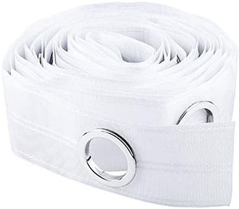 INCREWAY Nastro per Tende, 10 m, per Testata Tende, Decorazione Fai da Te, Bianco, con Occhielli