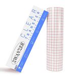 Zwanzer 50FT Transfer Tape for Vinyl - 12” x 50 FT w/Red Clear Alignment Grid for Adhesive Vinyl - Medium Tack Vinyl Transfer Tape for Decals,Signs