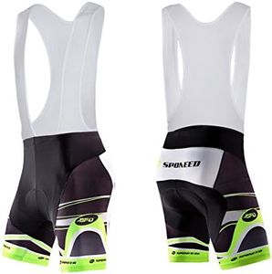 sponeed 3D Padded Cycling Bib Shorts,Mens Road Bike Kits Bibs Riding Tights Cycle Underwear Green XX-Large