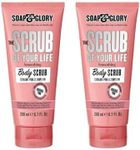 Soap & Glory Original Pink The Scrub Of Your Life Exfoliating Body Scrub - Smoothing & Buffing Scrub - Rose & Bergamot Body Polish - Brightening Scrub with Shea Butter & Vitamin E (200 ml, 2 pack)