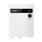 CAMPLUX Tankless Electric Water Heaters 18kW, On Demand Hot Water Heater Electric with Digital Display 240V for Shower, White