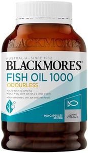 Blackmores Fish Oil 1000 Odourless | Maintains Heart, Skin, Eye & Brain Health | 400 Capsules