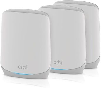 Netgear RBK763S-100NAS Orbi Tri-Band WiFi 6 Mesh System Router + 2 Satellites