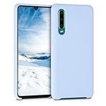 kwmobile Case Compatible with Huawei P30 Case - TPU Silicone Phone Cover with Soft Finish - Light Blue Matte