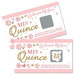 Big Dot of Happiness Mis Quince Anos - Quinceanera Sweet 15 Birthday Party Game Scratch Off Cards - 22 Count