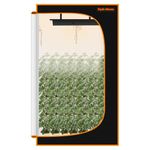 HydroHaven 4x2 Grow Tent Kit (48"x24"x71") - Heavy-Duty 600D Diamond Mylar Lining, 98% Reflective, Viewing Window & Waterproof Floor Tray for Hydroponics Indoor Growing