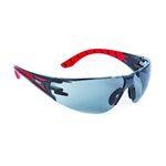 Riley Stream Red Safety Glasses for Work - Lightweight Sports Style Eye Protection Glasses with Adjustable Nose Bridge for Outdoor Activities