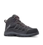 Columbia Men's Crestwood Mid Waterproof, Dark Grey/Deep Rust, 10.5 Wide